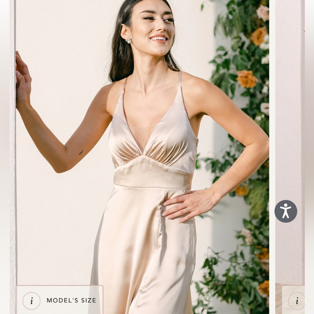 Revelry Carmen Satin Dress